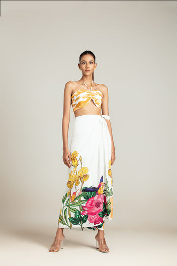 Flourish Bustier With drape skirt