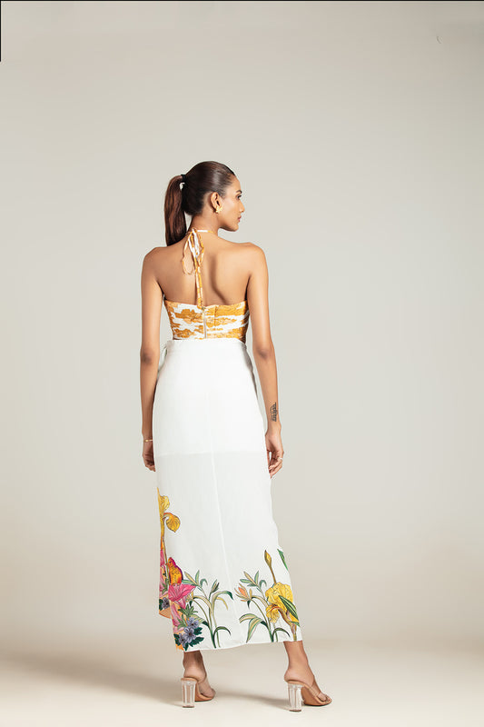 Flourish Bustier With drape skirt