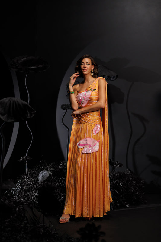 Golden Hour -drape Lehenga