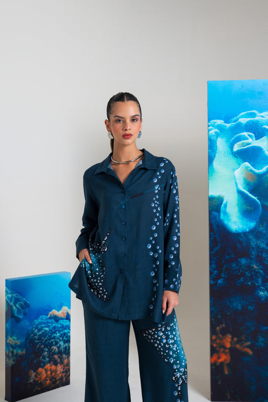 Playful Rays In The Pearls Shirt With Pants