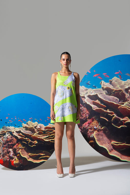Nauti Affair Flirtyfish Printed A-line Short Dress