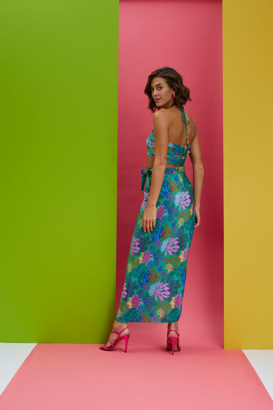 paradise - Wrap Around Skirt With Bustier