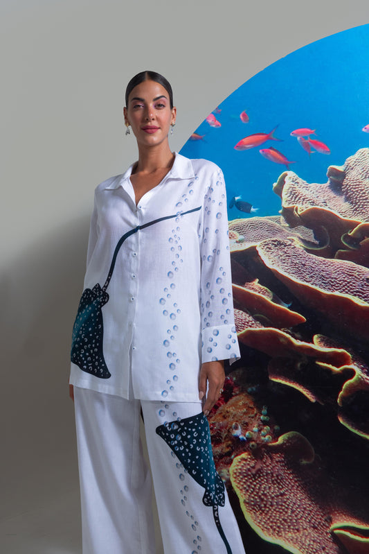 Mantaray Playing Both Side Shirt With  Pants