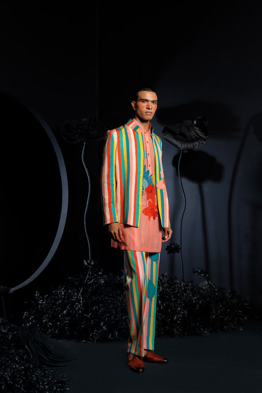 Rainbow- Jacket With Kurta Set