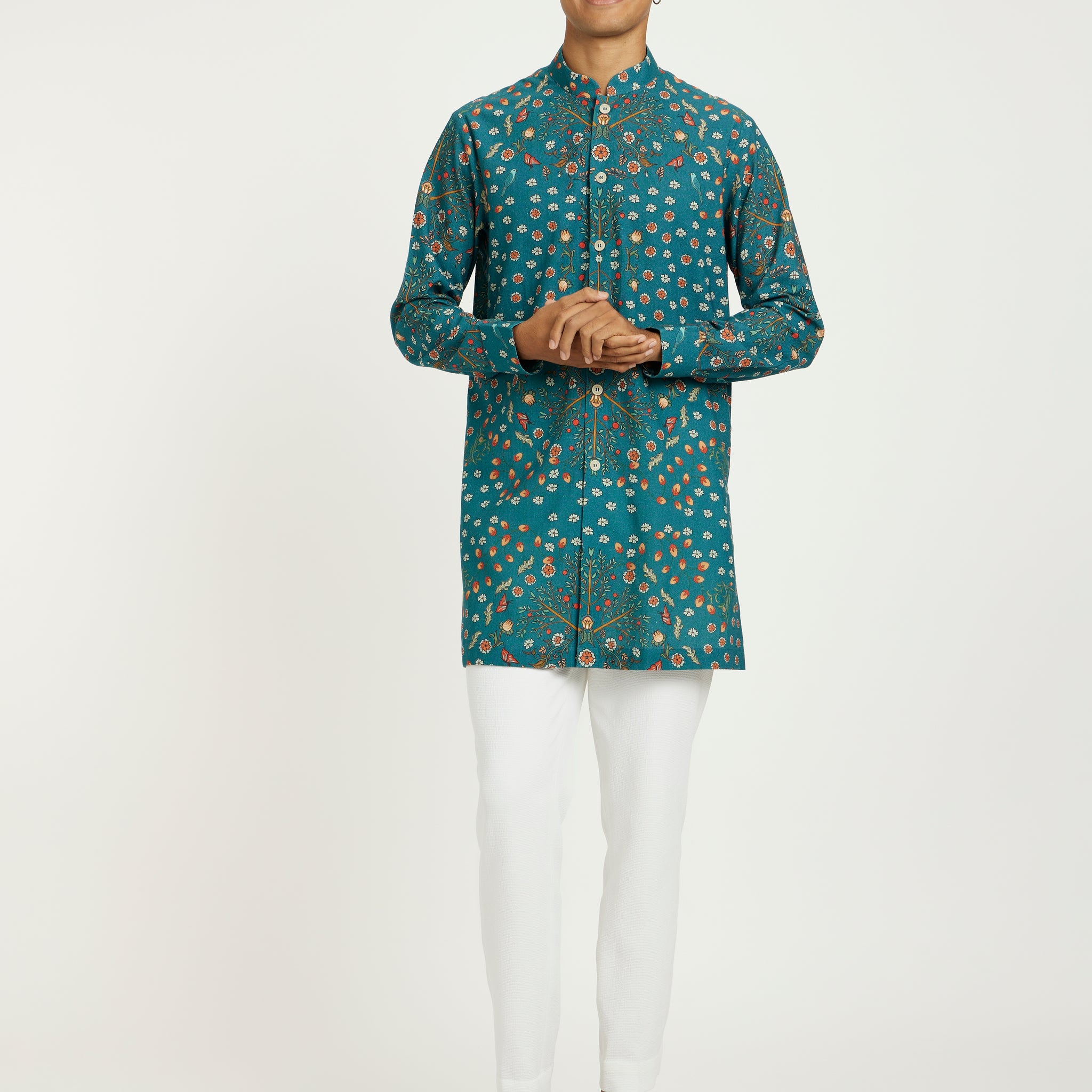 Ethereal Azure Stitched Kurta With Pants