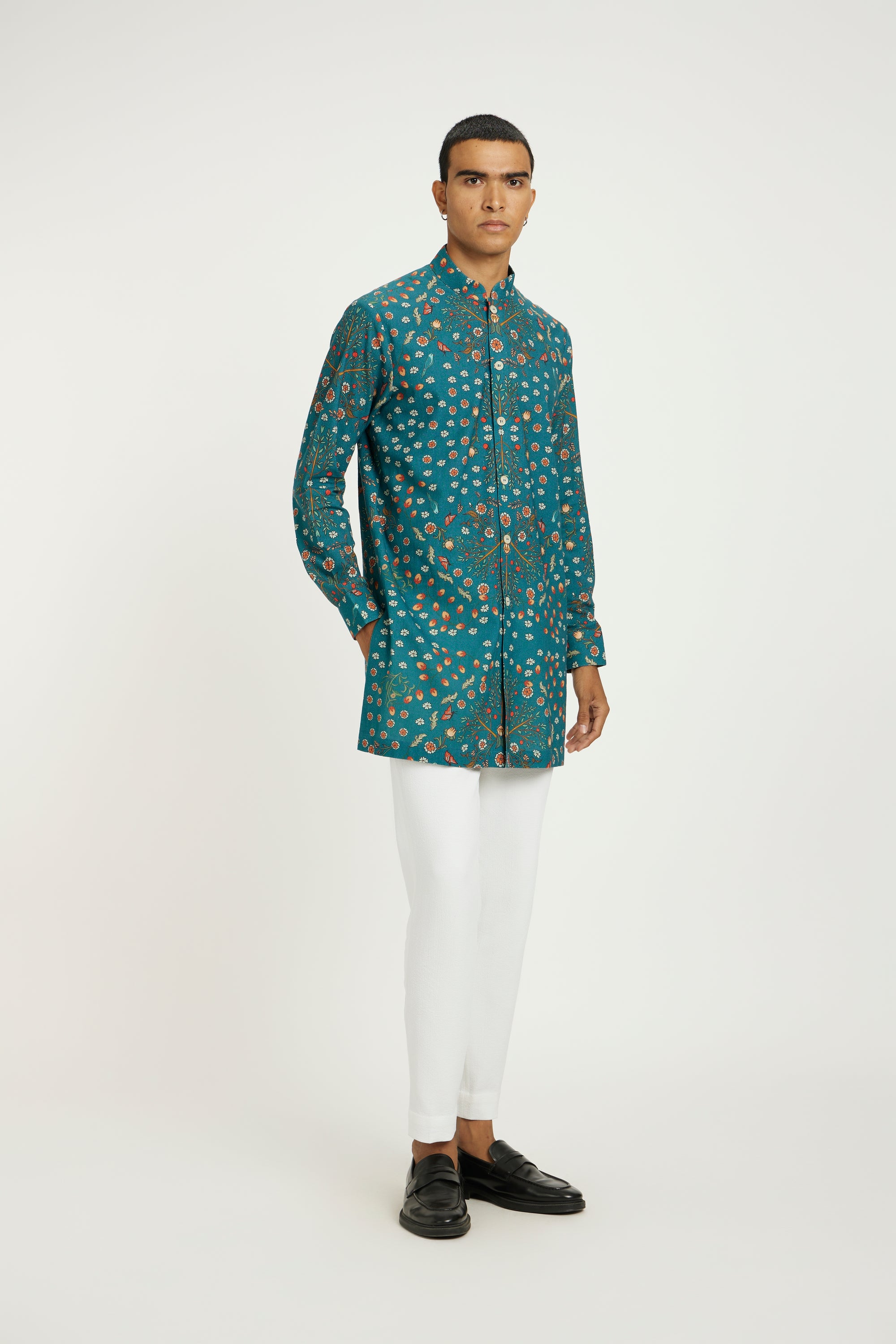 Ethereal Azure Stitched Kurta With Pants