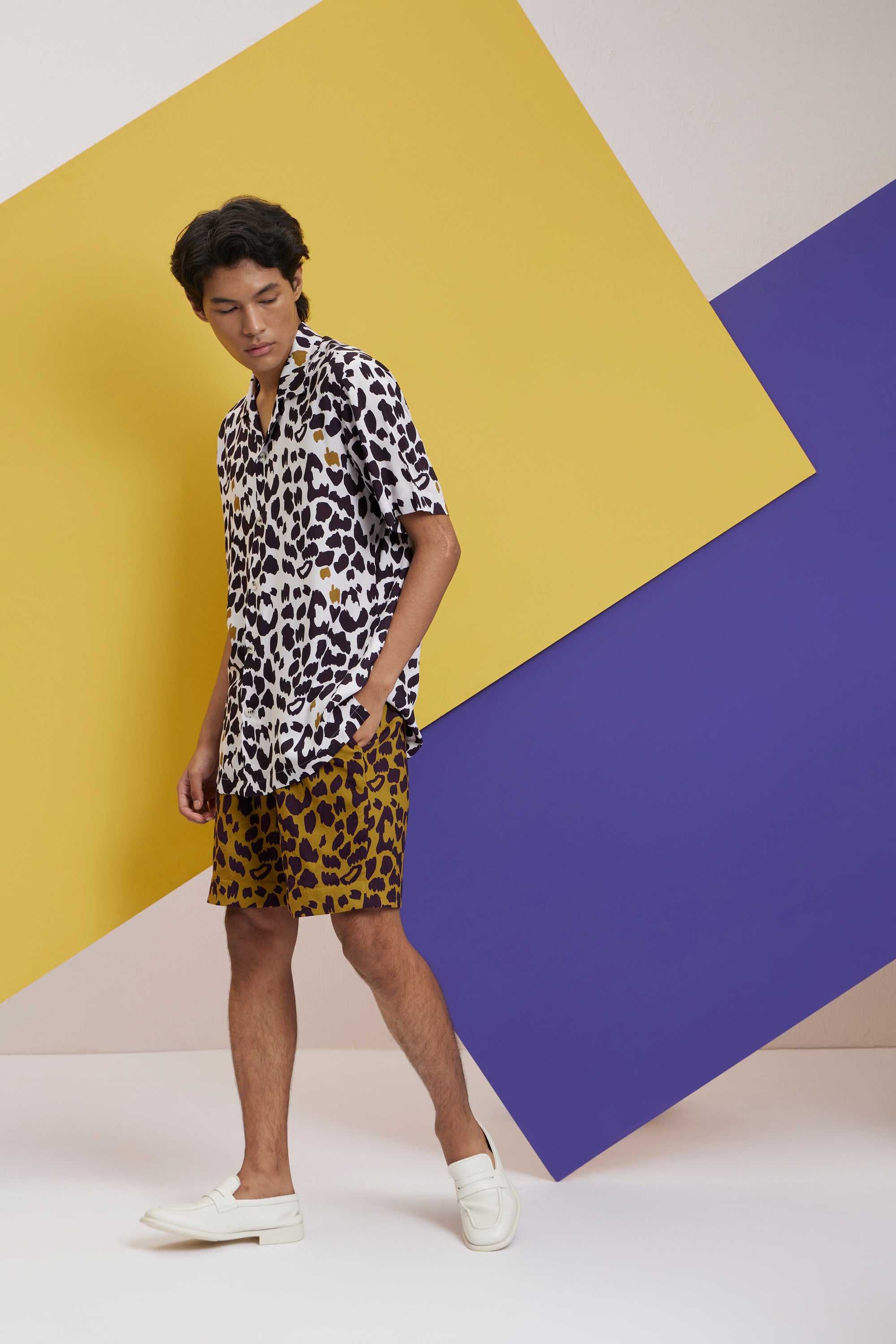 Designer Shirt with Shorts - Tigress oversized co-ord set