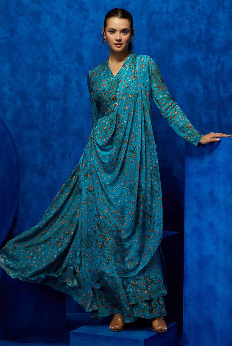 Drape Neck Gown main image 1