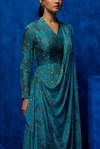 Azure Blossom- Victorian Drape gown 3