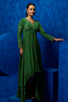 Emerald Bloom- Floral Asymmetric Dress 3