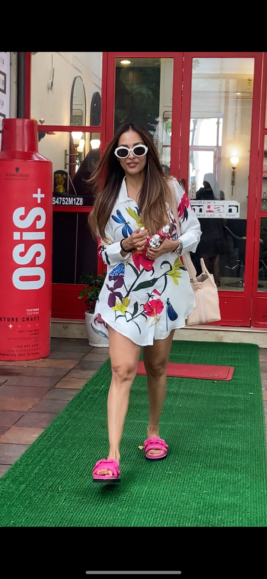 Malaika Arora in our Meadow Shirt With Shorts