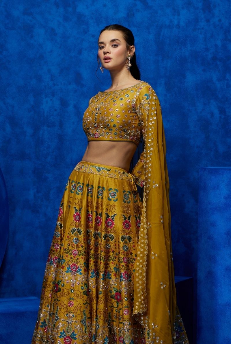 Mustard Designer Lehenga Choli