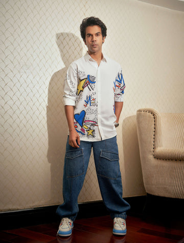 Rajkumar Rao in our Gardenia Shirt