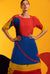 Blue-Red-Yellow Women Tunic With Wide Leg Pants - HITTING THE RIGHT C(O)ORDS