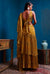Mustard Green Top with Ruffle Skirt