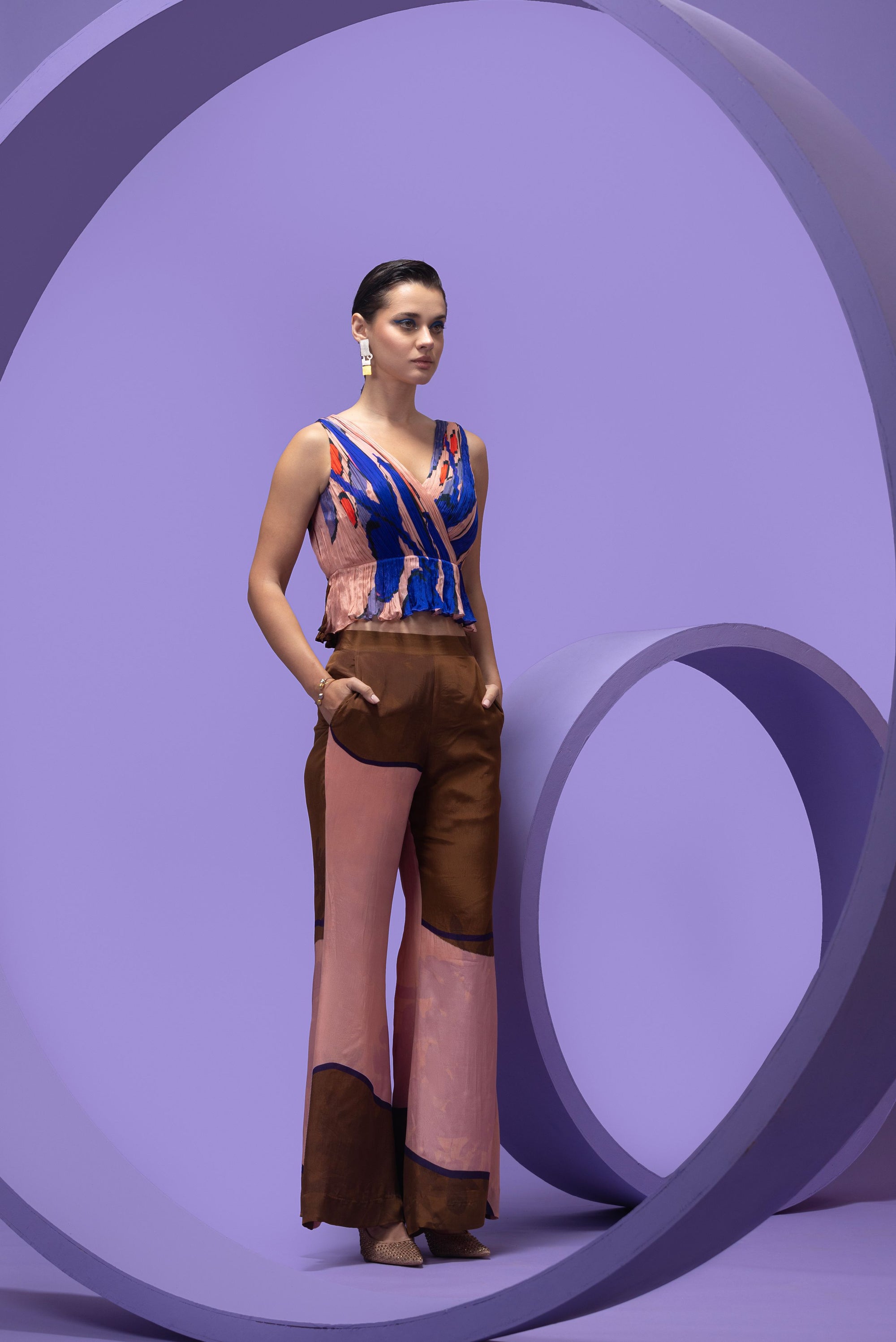 Queen Drip - Crop Top with Wide Legged Pants