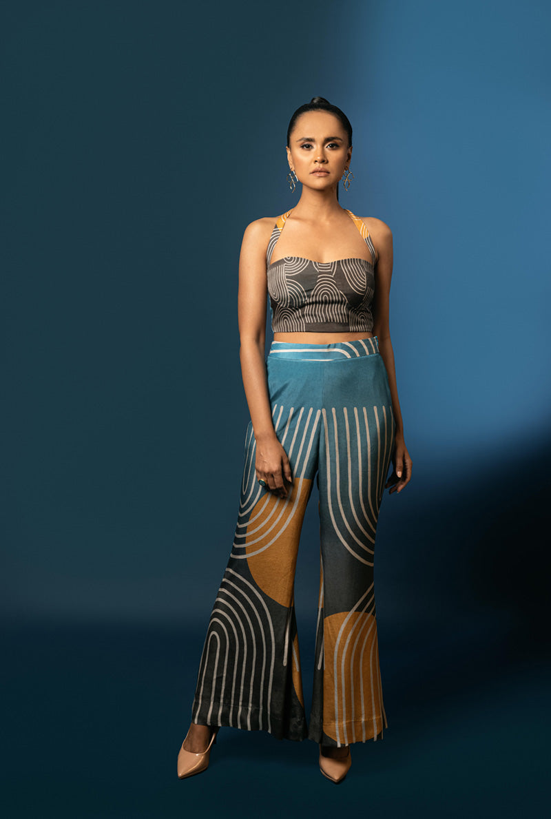 Bustier With Bell Pants - HIGH-KEY