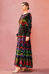 BLACK KALIDAR KURTA