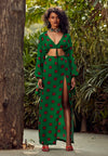 Karishma Tanna in our green shirt and slit skirt set