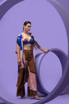 DIVA - Bustier With Cape and Wide Legged Trouser