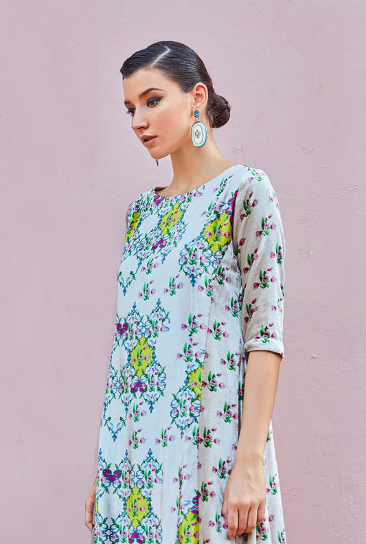 GANGA JAMUNA IVORY KURTA SET