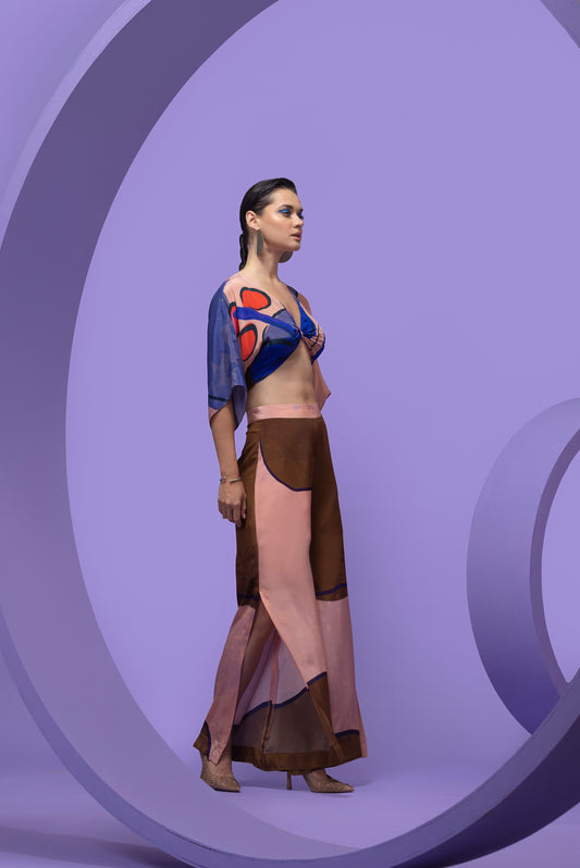 SHOW OFF - Boxy Crop Top with Slitted Pants