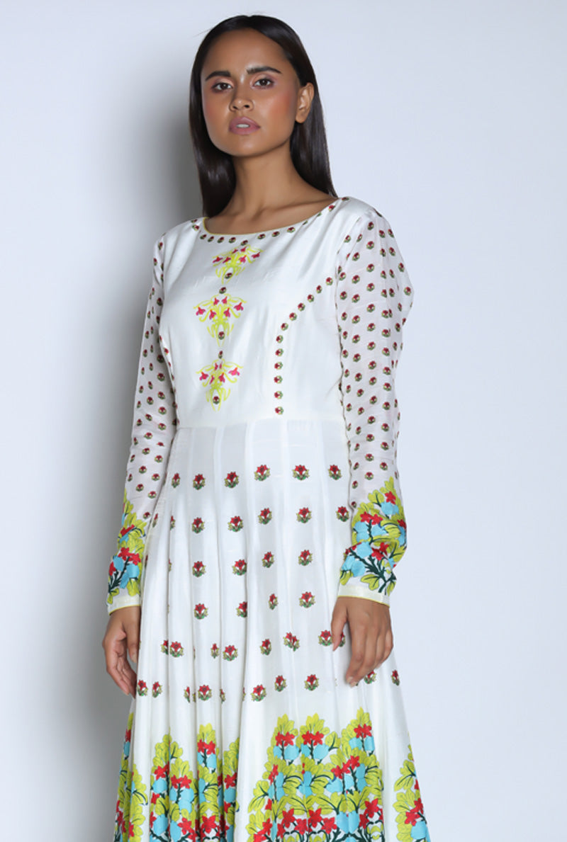 IVORY ANARKALI SET