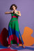 Green-hot Pink-Blue - maxi dress - MAXI REDUX