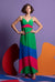 Green-hot Pink-Blue - maxi dress - MAXI REDUX