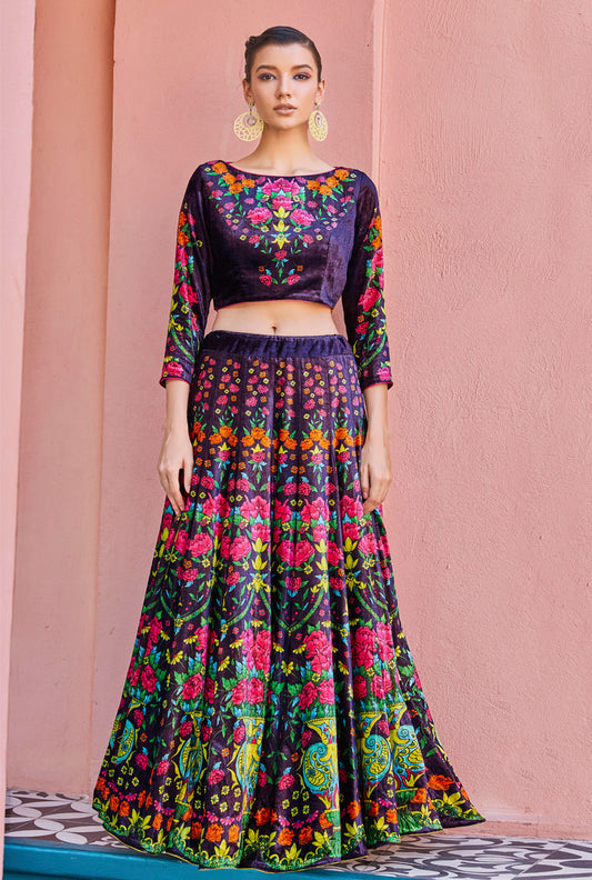 VIOLET LEHENGA SET