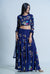 Blue Sharara With Crop Top And Dupatta - Sapphire Hydrangea Sharara set