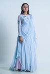 Celeste Clematis Indo Western Drape Dresses