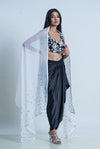 ruffle top with skirt and dupatta